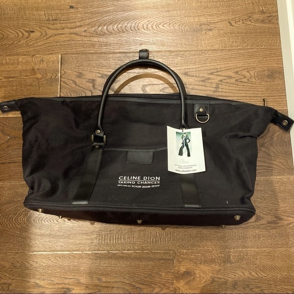 CELINE DION “Taking Chances Tour” VIP Pack World Tour  2008-2009 Canvas Bag - Picture 1 of 8